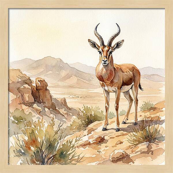 Elegant Gazelle Amidst Arid Terrain