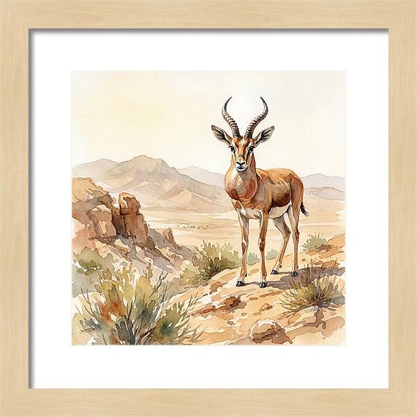 Elegant Gazelle Amidst Arid Terrain
