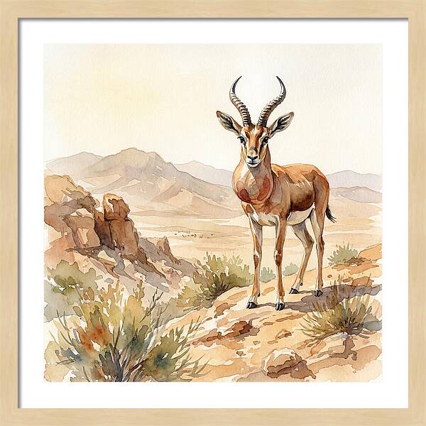 Elegant Gazelle Amidst Arid Terrain
