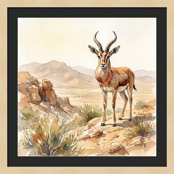 Elegant Gazelle Amidst Arid Terrain