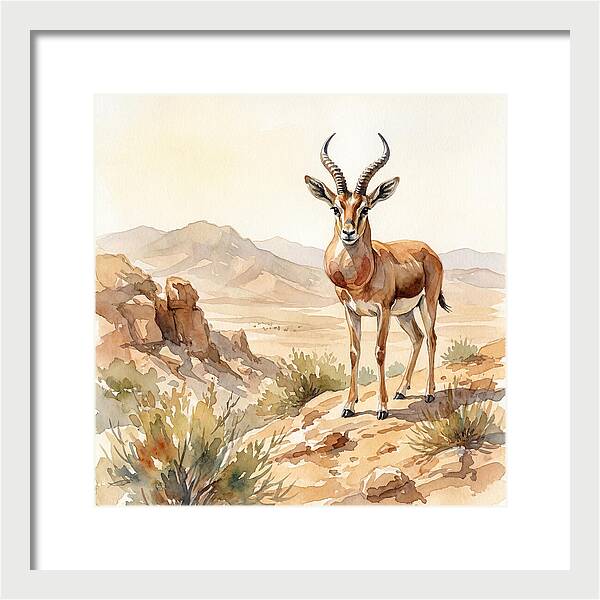 Elegant Gazelle Amidst Arid Terrain