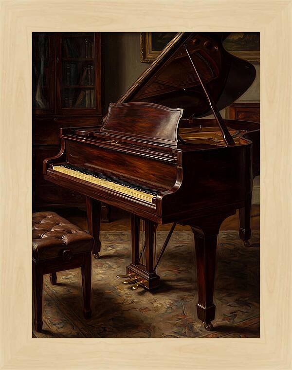 Elegant Grand Piano In A Cozy Room