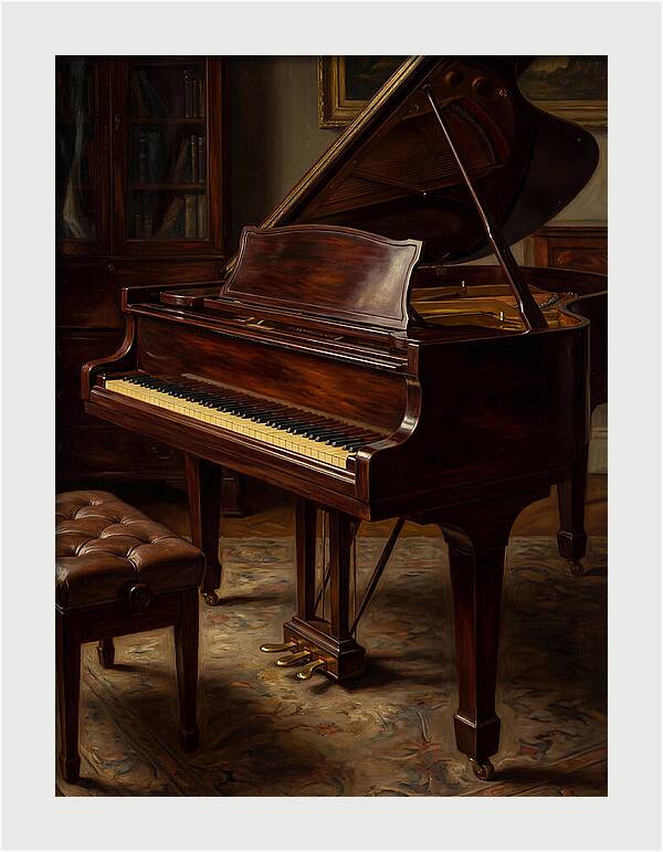 Elegant Grand Piano In A Cozy Room