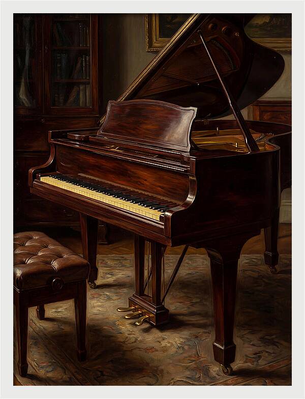 Elegant Grand Piano In A Cozy Room
