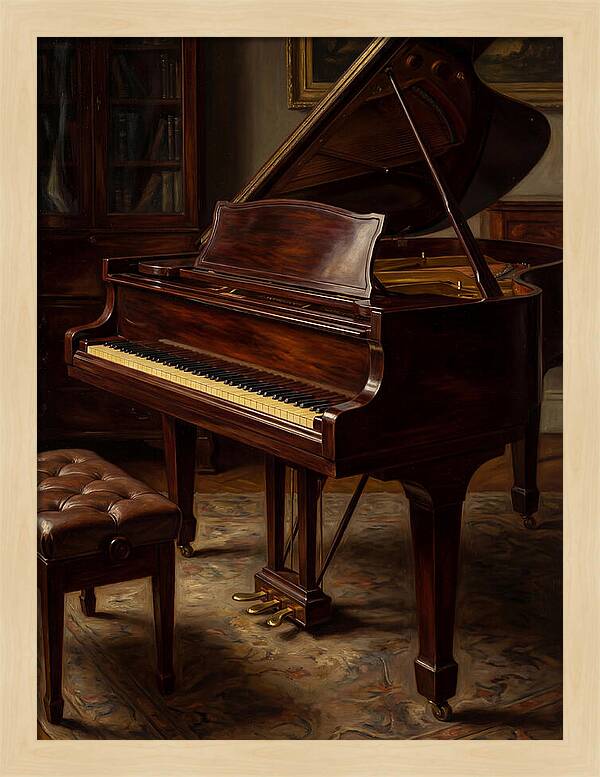 Elegant Grand Piano In A Cozy Room
