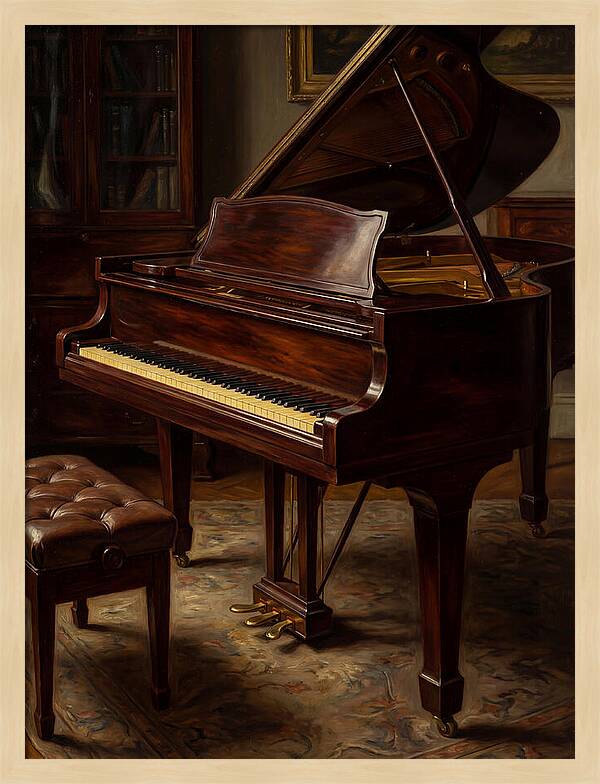 Elegant Grand Piano In A Cozy Room