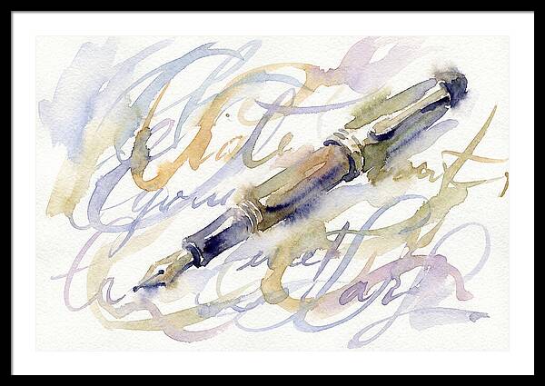 Elegant Pen In Watercolor