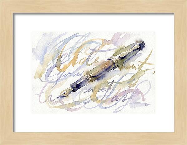 Elegant Pen In Watercolor