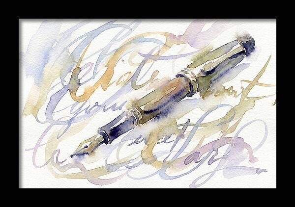 Elegant Pen In Watercolor