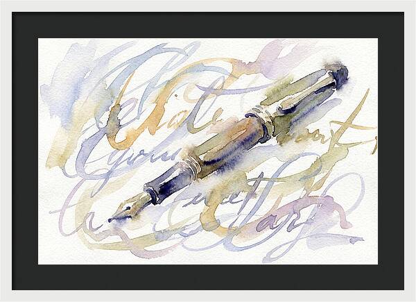 Elegant Pen In Watercolor