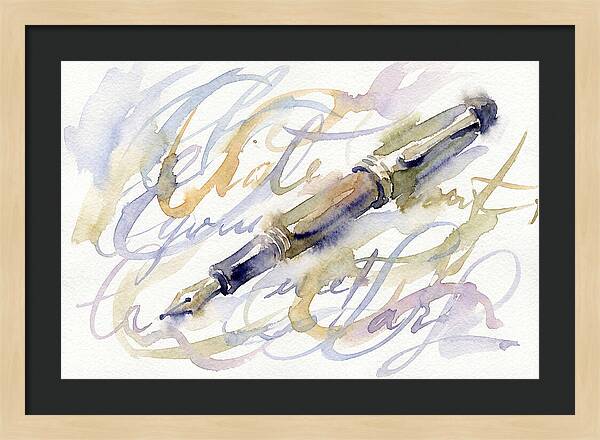 Elegant Pen In Watercolor
