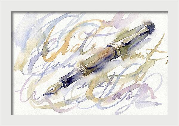 Elegant Pen In Watercolor