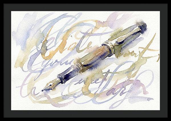 Elegant Pen In Watercolor