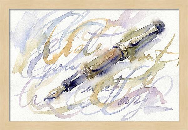 Elegant Pen In Watercolor