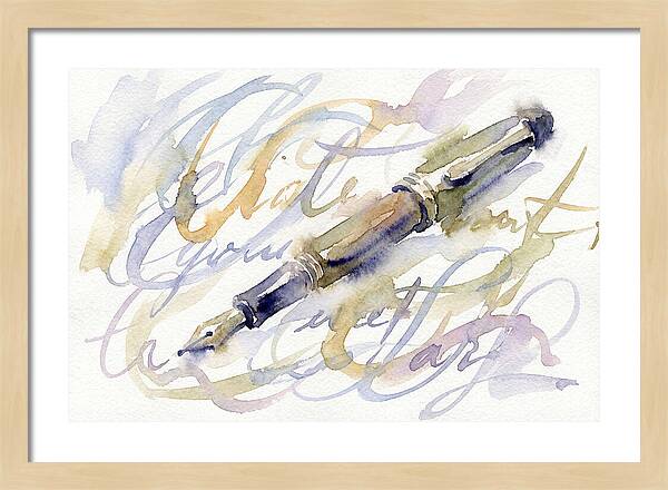 Elegant Pen In Watercolor