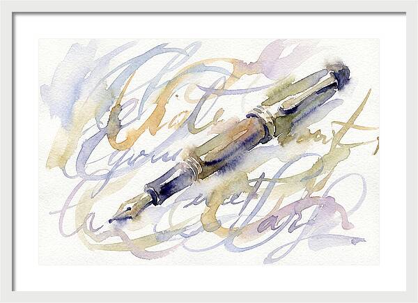 Elegant Pen In Watercolor