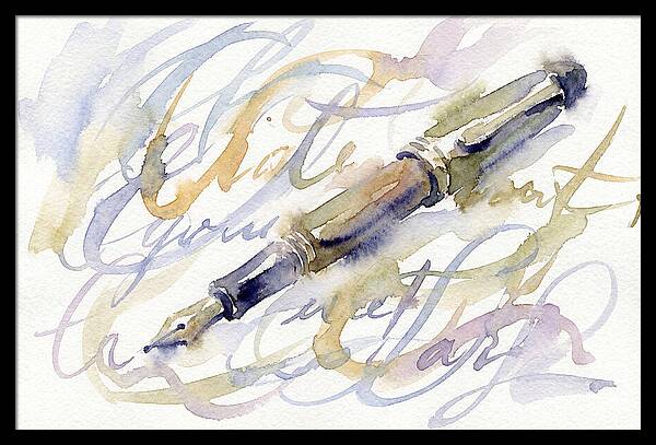 Elegant Pen In Watercolor