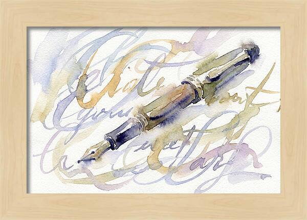 Elegant Pen In Watercolor