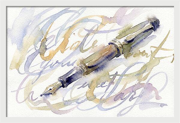 Elegant Pen In Watercolor