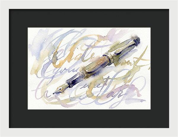 Elegant Pen In Watercolor