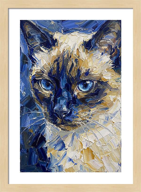 Elegant Siamese Feline Portrait