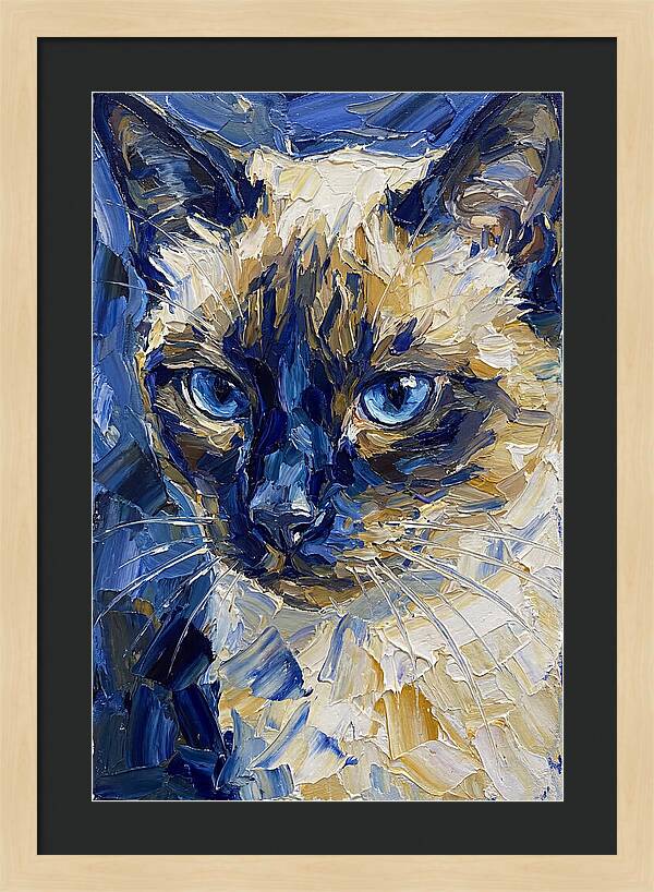 Elegant Siamese Feline Portrait