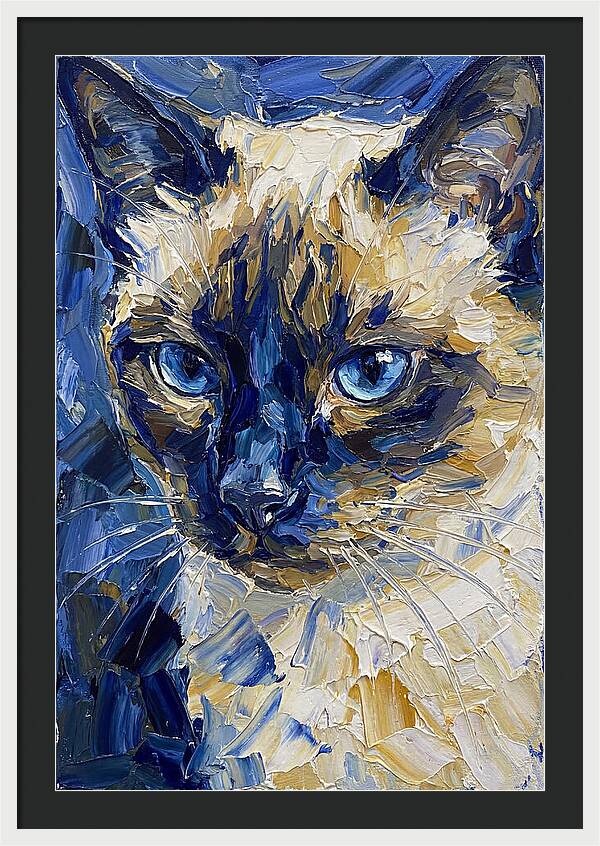 Elegant Siamese Feline Portrait