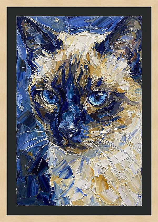 Elegant Siamese Feline Portrait