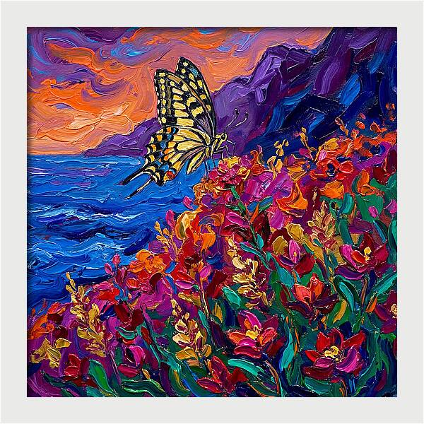 Elegant Swallowtail Among Blossoms