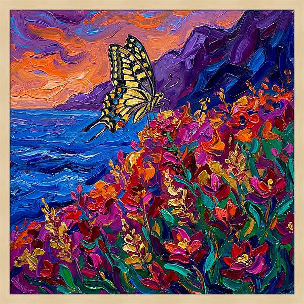 Elegant Swallowtail Among Blossoms