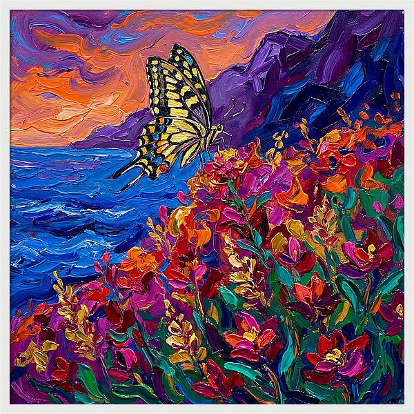 Elegant Swallowtail Among Blossoms