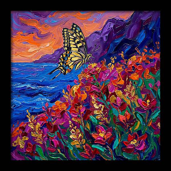 Elegant Swallowtail Among Blossoms