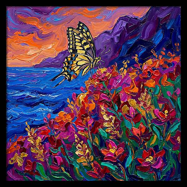 Elegant Swallowtail Among Blossoms
