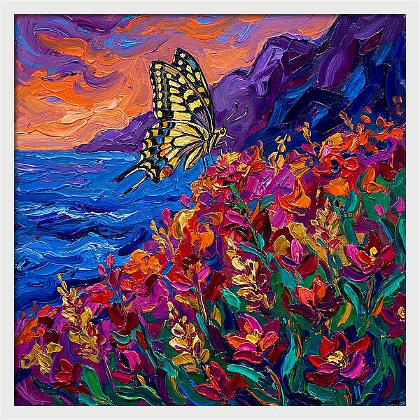 Elegant Swallowtail Among Blossoms