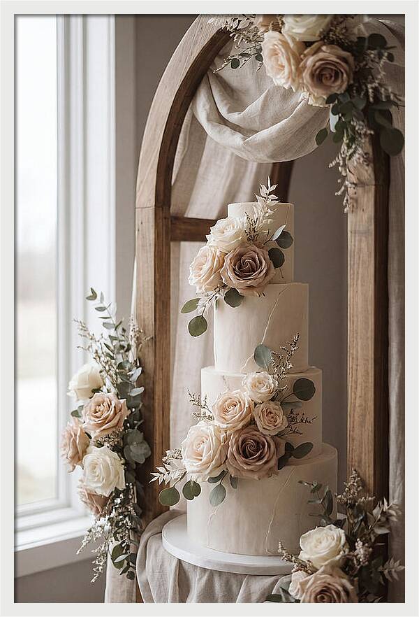 Elegant Wedding Cake Display
