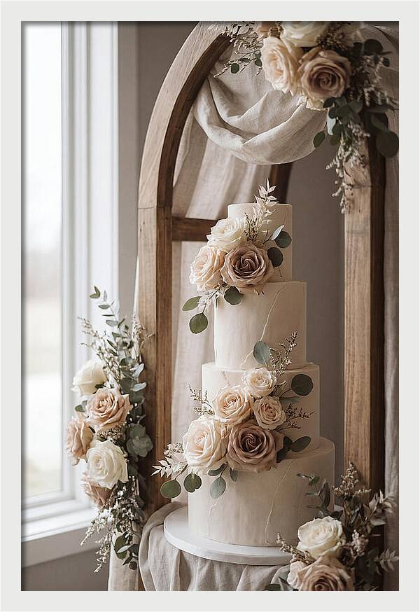 Elegant Wedding Cake Display
