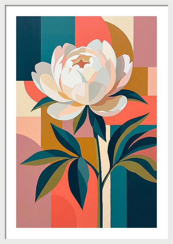 Elegant White Peony