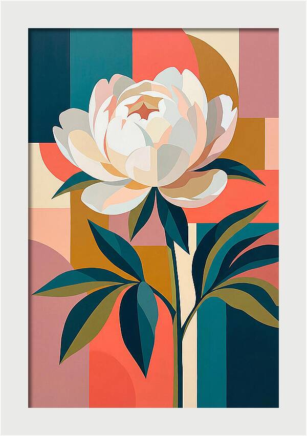 Elegant White Peony