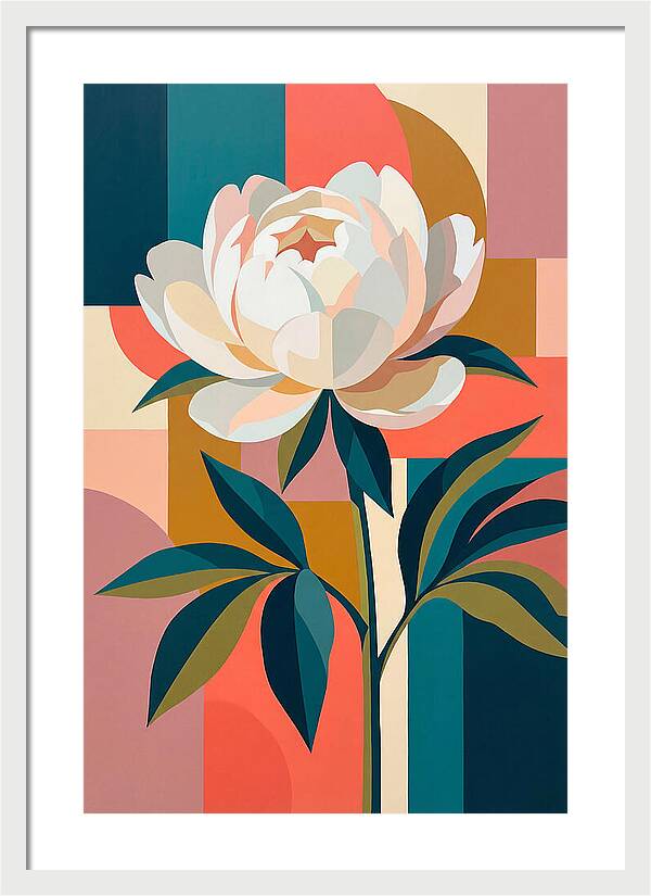 Elegant White Peony