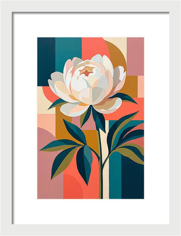 Elegant White Peony