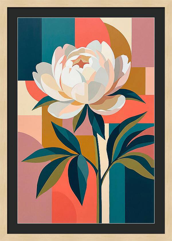 Elegant White Peony