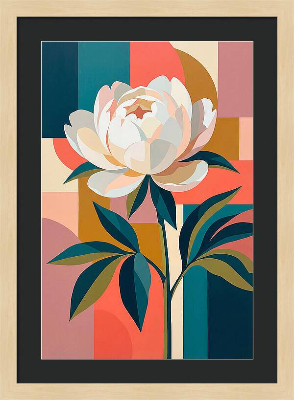 Elegant White Peony