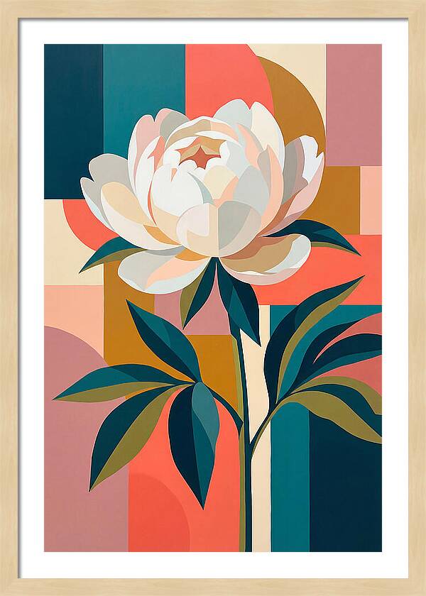 Elegant White Peony