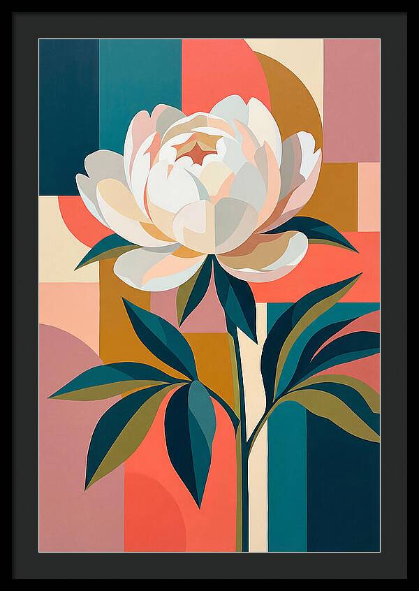 Elegant White Peony
