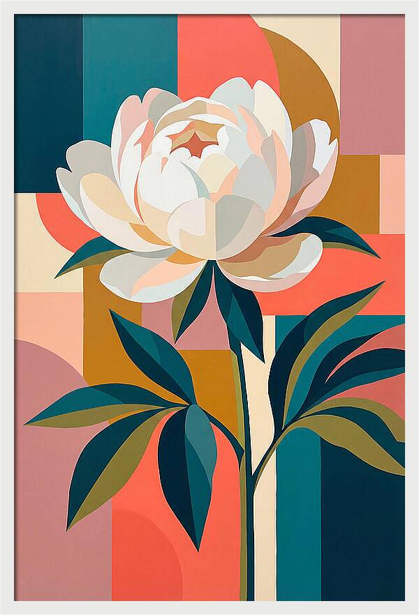 Elegant White Peony