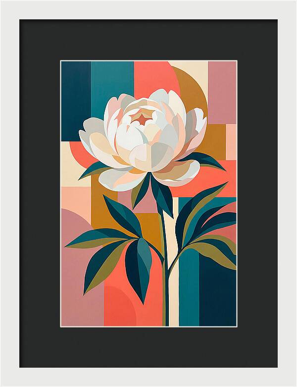 Elegant White Peony