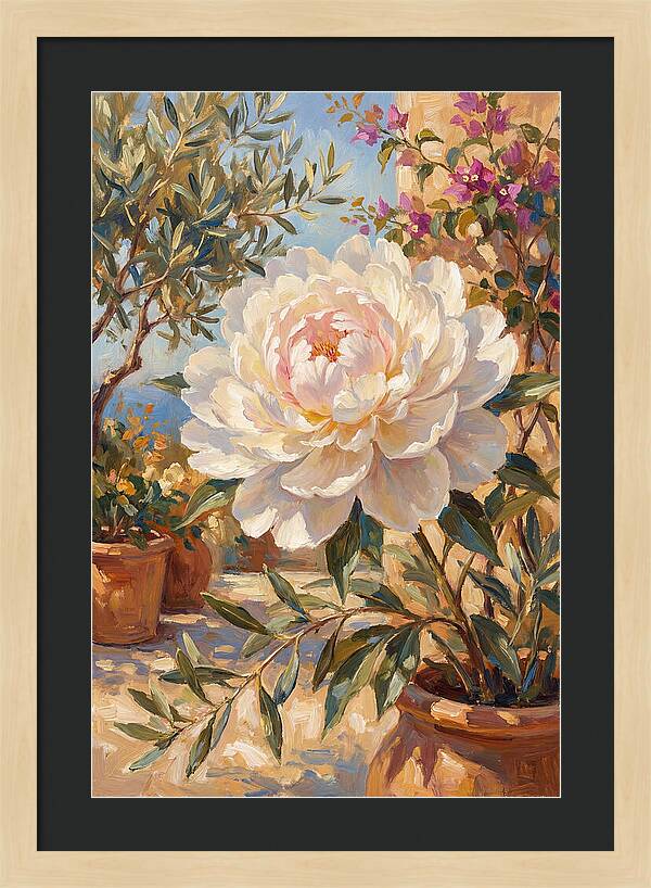 Elegant White Peony Blossom