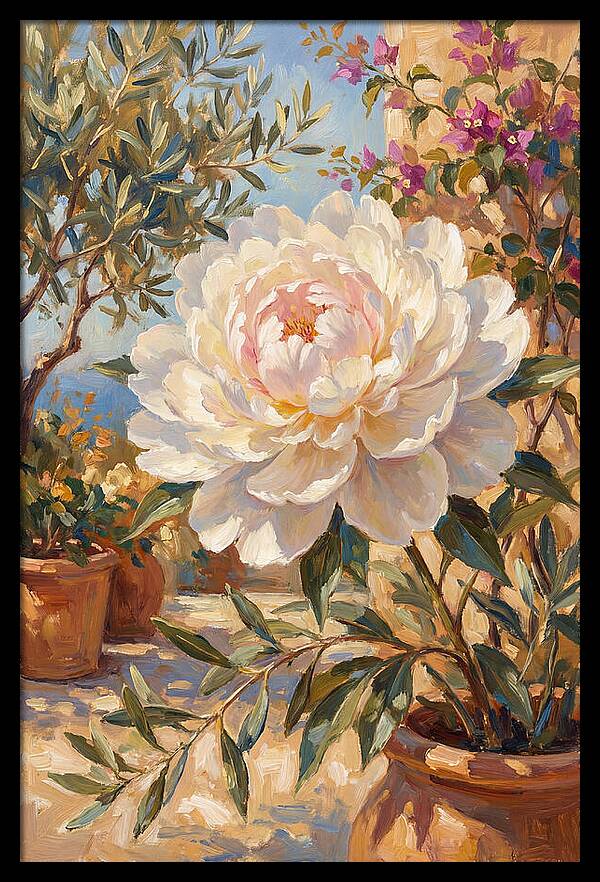 Elegant White Peony Blossom