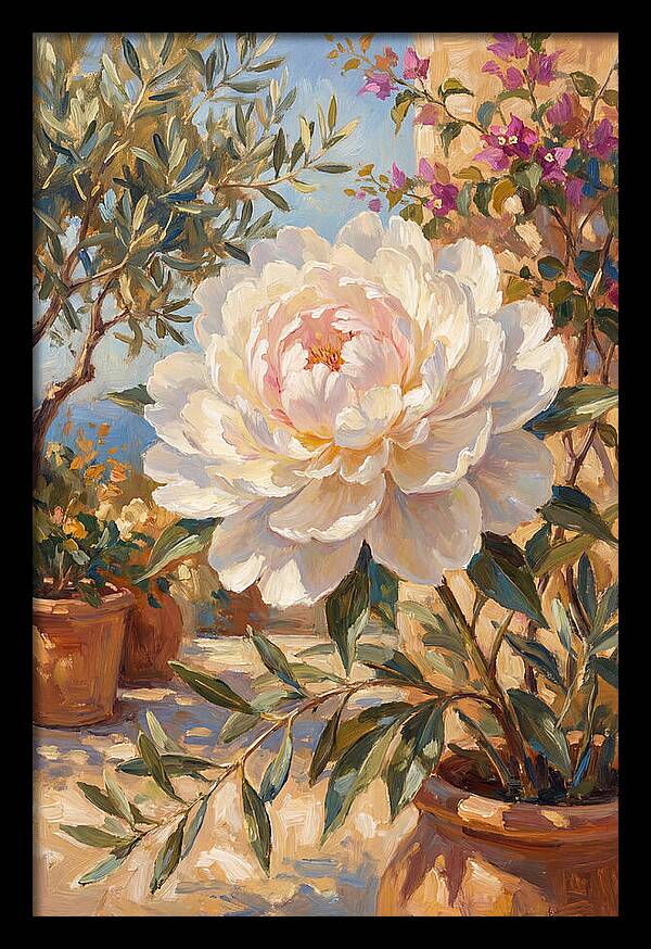 Elegant White Peony Blossom