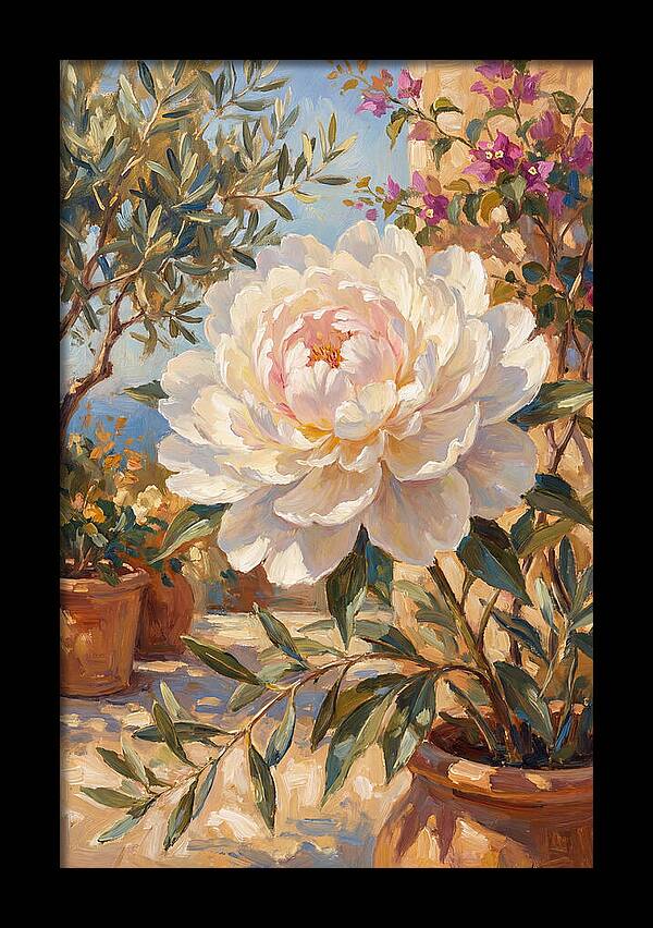 Elegant White Peony Blossom